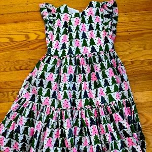 JCrew Crewcuts Girls’ Tiered Dress in Winter Trees